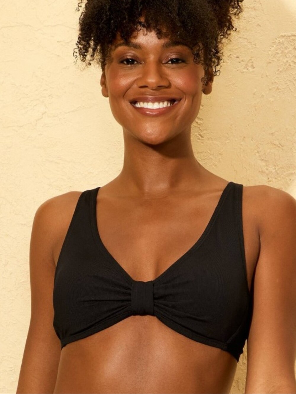 NWT Shade & Shore Ribbed Tab Bralette Bathing Suit Top- S Or 4/6